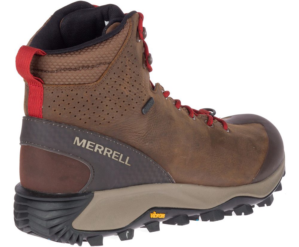 Merrell Hiking Boots Brown - Thermo Glacier Mid Waterproof - Mens 12AKQJRPG